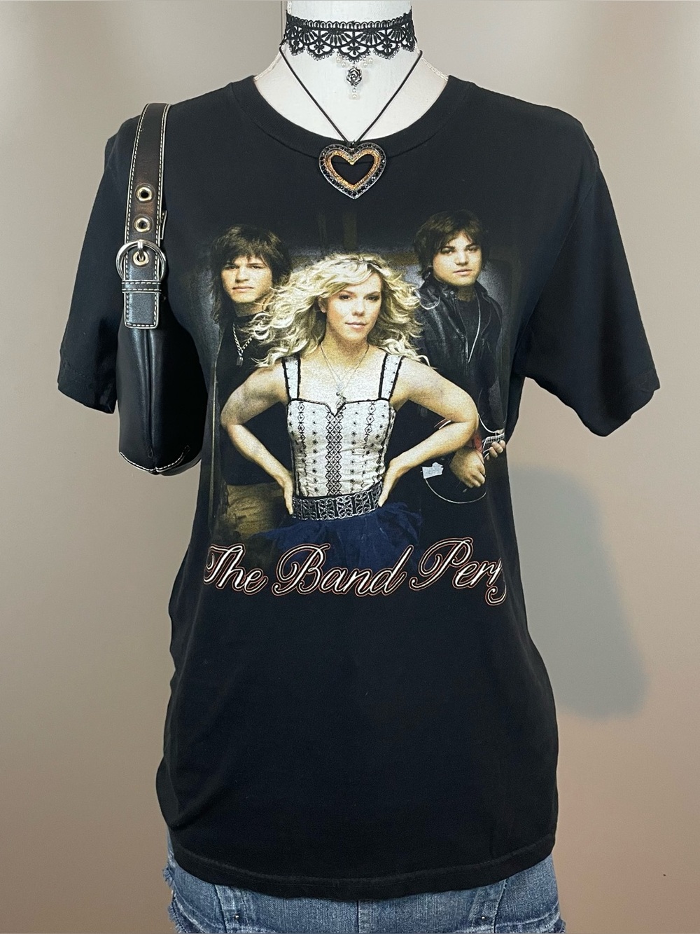The Band Perry On Tour Black Medium  Music Band Tee T-shirt
